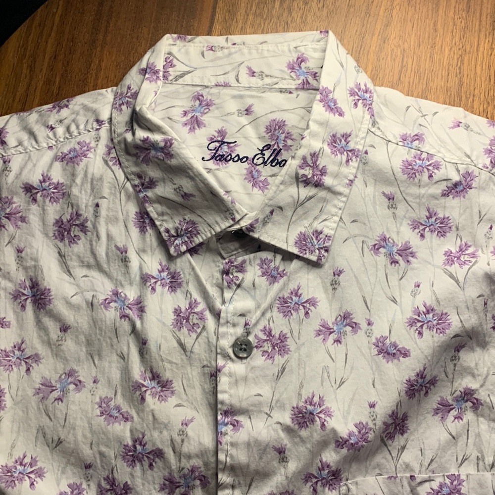 Tasso Elba Mens Short Sleeve Button Down
